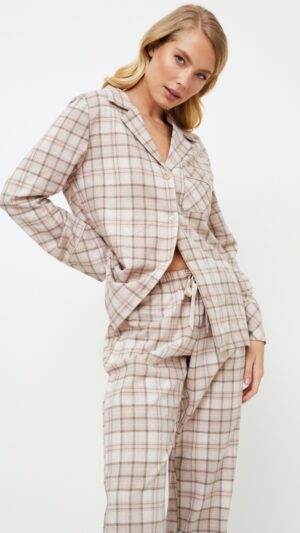 sku: ELSIE | Brand: Aruelle  | Size: XSmall Small Medium Large XLarge XXLarge  | Colors: Бежевый  | Бренды Aruelle | Домашняя одежда Пижамы | Title: Пижама с брюками ELSIE