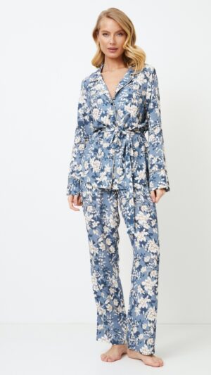 sku: FRANCINE | Brand: Aruelle  | Size: XSmall Small Medium Large XLarge XXLarge  | Colors: Серо-голубой  | Бренды Aruelle | Домашняя одежда Пижамы | Title: Пижама с брюками FRANCINE