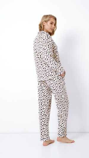 sku: GIANNA | Brand: Aruelle  | Size: XSmall Small Medium Large XLarge  | Colors: Бежевый/черный  | Бренды Aruelle | Домашняя одежда Пижамы | Title: Пижама с брюками GIANNA