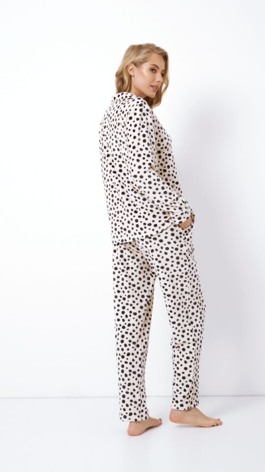 sku: GIANNA | Brand: Aruelle  | Size: XSmall Small Medium Large XLarge  | Colors: Бежевый/Черный  | Бренды Aruelle | Домашняя одежда Пижамы | Title: Пижама с брюками GIANNA