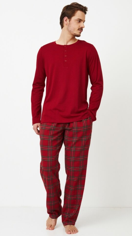 sku: HARRY | Brand: Aruelle  | Size: Small Medium Large XLarge XXLarge  | Colors: Бургундское вино  | Бренды Aruelle | Мужская коллекция Пижамы | Title: Пижама с брюками HARRY