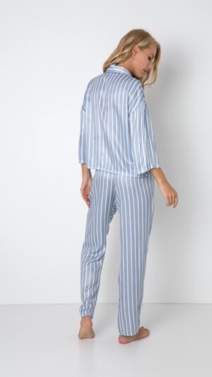 sku: JANET | Brand: Aruelle  | Size: XSmall Small Medium Large XLarge XXLarge  | Colors: Голубой/Белый  | Бренды Aruelle | Домашняя одежда Пижамы | Title: Пижама с брюками JANET