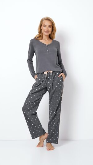 sku: JAYLEEN | Brand: Aruelle  | Size: XSmall Small Medium Large XLarge XXLarge  | Colors: Темно-Серый  | Бренды Aruelle | Домашняя одежда Пижамы | Title: Пижама с брюками JAYLEEN