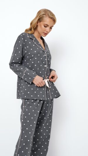 sku: JOY | Brand: Aruelle  | Size: XSmall Small Medium Large XLarge XXLarge  | Colors: Темно-Серый  | Бренды Aruelle | Домашняя одежда Пижамы | Title: Пижама с брюками JOY