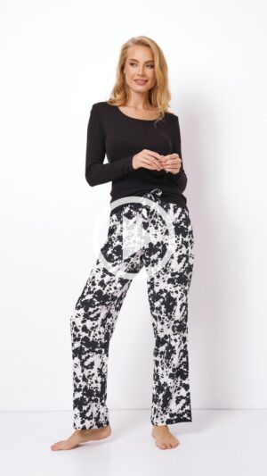 sku: MAILA | Brand: Aruelle  | Size: XSmall Small Medium Large XLarge XXLarge  | Colors: Черный/Белый  | Бренды Aruelle | Домашняя одежда Пижамы | Title: Пижама с брюками MAILA
