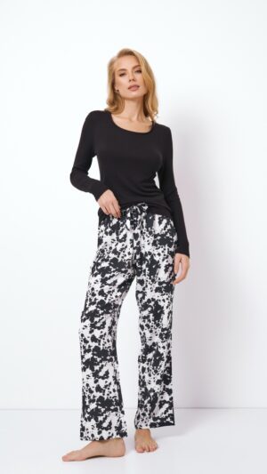 sku: MAILA | Brand: Aruelle  | Size: XSmall Small Medium Large XLarge XXLarge  | Colors: Черный/Белый  | Бренды Aruelle | Домашняя одежда Пижамы | Title: Пижама с брюками MAILA