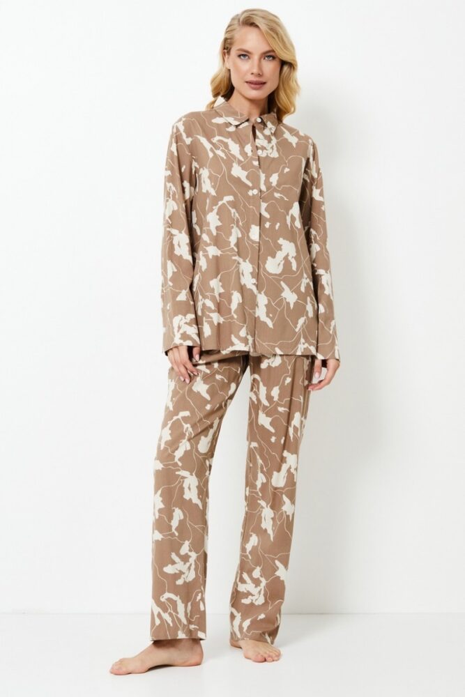 sku: MALIKA | Brand: Aruelle  | Size: XSmall Small Medium Large XLarge XXLarge  | Colors: Латте  | Бренды Aruelle | Домашняя одежда Пижамы | Title: Пижама с брюками MALIKA