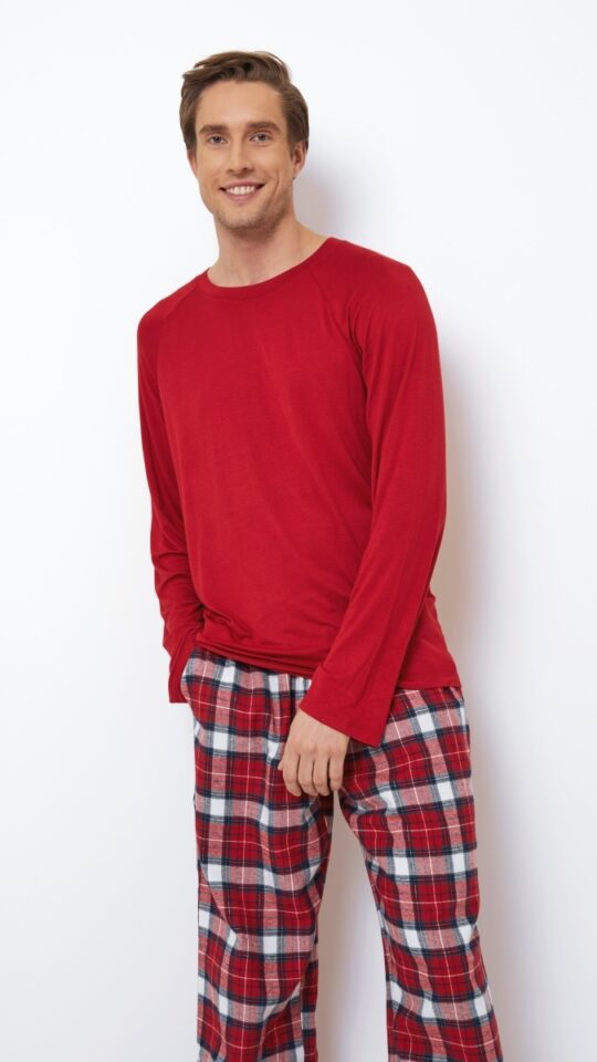 sku: MAX | Brand: Aruelle | Size: Small Medium Large XLarge XXLarge | Colors: Красный/Белый | Бренды Aruelle | Мужская коллекция Пижамы | Title: Пижама с брюками MAX