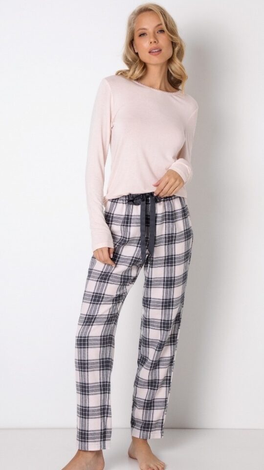 sku: NOA | Brand: Aruelle  | Size: XSmall Small Medium Large XLarge XXLarge  | Colors: Светлый розовый/Графит  | Бренды Aruelle | Домашняя одежда Пижамы | Title: Пижама с брюками NOA