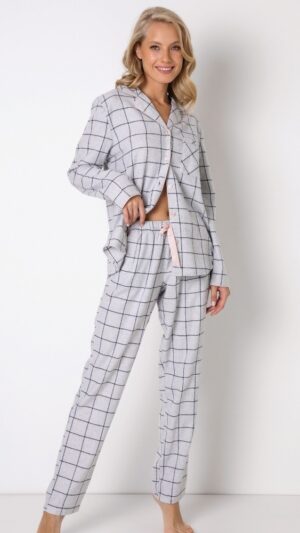 sku: PAULA | Brand: Aruelle  | Size: XSmall Small Medium Large XLarge XXLarge  | Colors: Светло-серый/Графит  | Бренды Aruelle | Домашняя одежда Пижамы | Title: Пижама с брюками PAULA