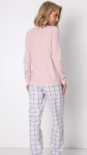 sku: PAULINE | Brand: Aruelle  | Size: XSmall Small Medium Large XLarge XXLarge  | Colors: Светло-серый/Светло-розовый  | Бренды Aruelle | Домашняя одежда Пижамы | Title: Пижама с брюками PAULINE