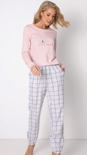 sku: PAULINE | Brand: Aruelle  | Size: XSmall Small Medium Large XLarge XXLarge  | Colors: Светло-серый/Светло-розовый  | Бренды Aruelle | Домашняя одежда Пижамы | Title: Пижама с брюками PAULINE