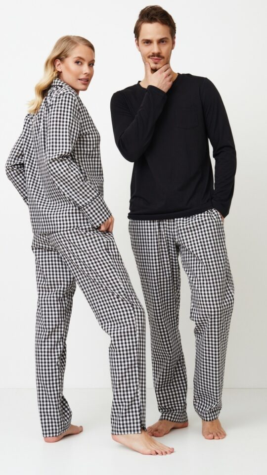 sku: PHILIP | Brand: Aruelle  | Size: Small Medium Large XLarge XXLarge  | Colors: Черный/Белый  | Бренды Aruelle | Мужская коллекция Пижамы | Title: Пижама с брюками PHILIP