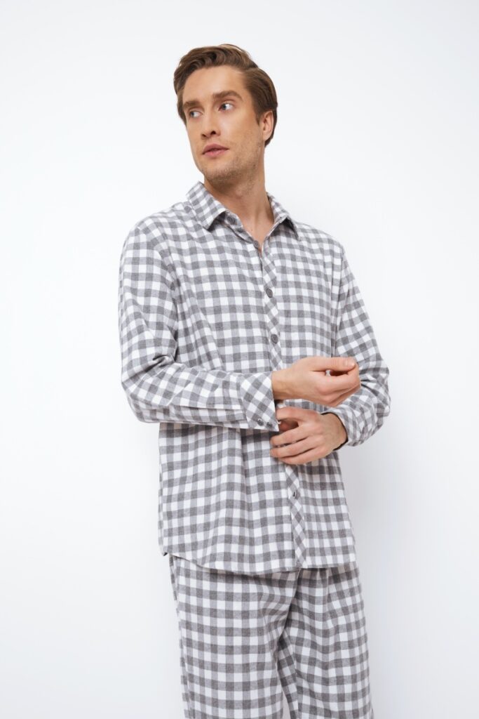 sku: SAMUEL | Brand: Aruelle  | Size: Small Medium Large XLarge XXLarge  | Colors: Серый/Белый  | Бренды Aruelle | Мужская коллекция Пижамы | Title: Пижама с брюками SAMUEL
