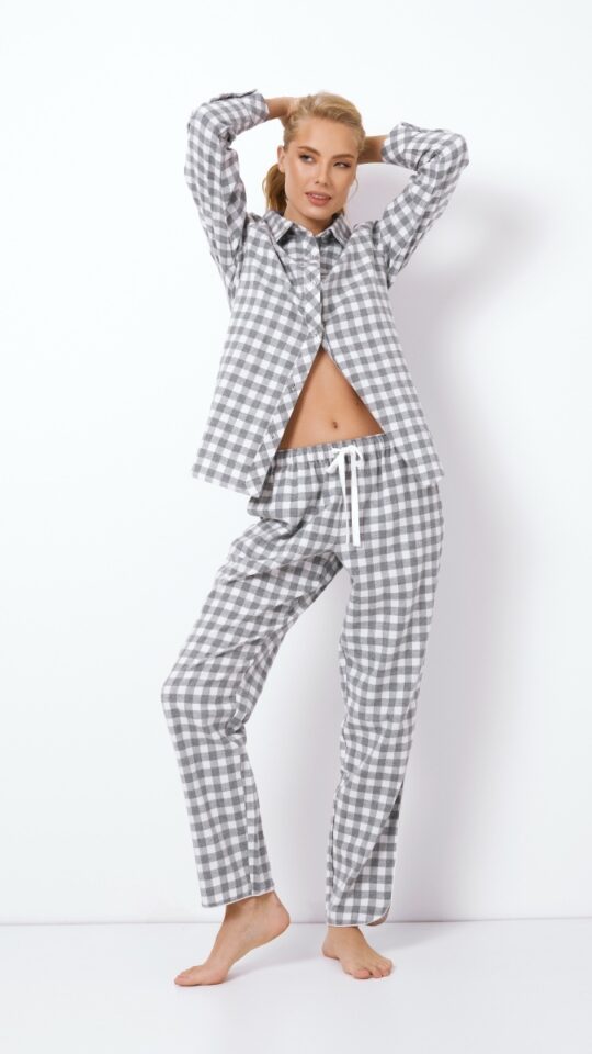 sku: STACY | Brand: Aruelle  | Size: XSmall Small Medium Large XLarge  | Colors: Серый/Белый  | Бренды Aruelle | Домашняя одежда Пижамы | Title: Пижама с брюками STACY