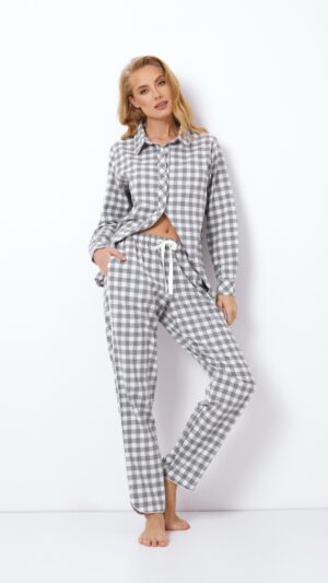 sku: STACY | Brand: Aruelle  | Size: XSmall Small Medium Large XLarge  | Colors: Серый/Белый  | Бренды Aruelle | Домашняя одежда Пижамы | Title: Пижама с брюками STACY