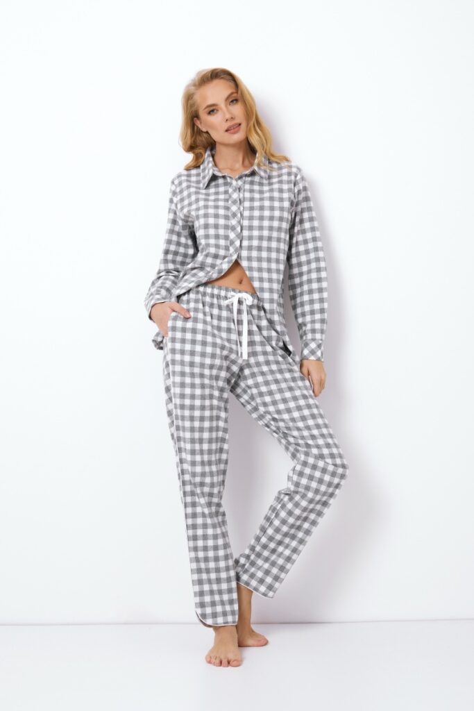 sku: STACY | Brand: Aruelle  | Size: XSmall Small Medium Large XLarge  | Colors: Серый/Белый  | Бренды Aruelle | Домашняя одежда Пижамы | Title: Пижама с брюками STACY