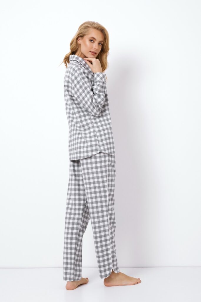 sku: STACY | Brand: Aruelle  | Size: XSmall Small Medium Large XLarge  | Colors: Серый/Белый  | Бренды Aruelle | Домашняя одежда Пижамы | Title: Пижама с брюками STACY