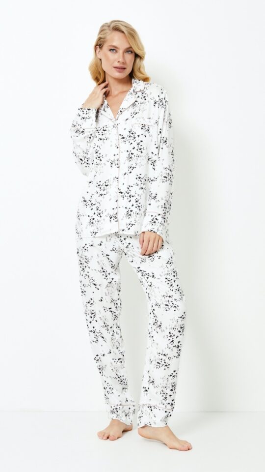 sku: ZILLIE | Brand: Aruelle  | Size: XSmall Small Medium Large XLarge XXLarge  | Colors: Белый/черный  | Бренды Aruelle | Домашняя одежда Пижамы | Title: Пижама с брюками ZILLIE