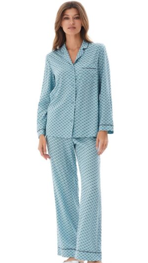 sku: 56507 | Brand: Laete  | Size: XSmall Small Medium Large XLarge XXLarge  | Colors: Голубой  | Бренды Laete | Домашняя одежда Костюмы | Title: Пижама с брюками