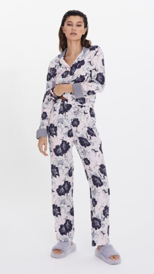 sku: 56484 | Brand: Laete  | Size: XSmall Small Medium Large XLarge XXLarge  | Colors: Розовый  | Бренды Laete | Домашняя одежда Пижамы | Title: Пижама с брюками
