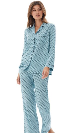 sku: 56507 | Brand: Laete  | Size: XSmall Small Medium Large XLarge XXLarge  | Colors: Голубой  | Бренды Laete | Домашняя одежда Костюмы | Title: Пижама с брюками