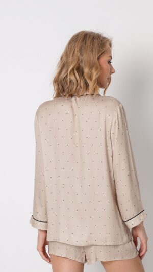 sku: AMBER | Brand: Aruelle  | Size: XSmall Small Medium Large XLarge XXLarge  | Colors: Бежевый  | Бренды Aruelle | Домашняя одежда Пижамы | Title: Пижама с шортами AMBER