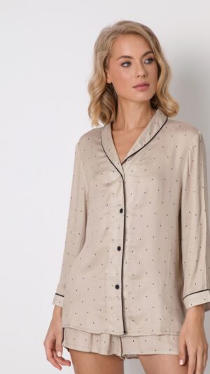 sku: AMBER | Brand: Aruelle  | Size: XSmall Small Medium Large XLarge XXLarge  | Colors: Бежевый  | Бренды Aruelle | Домашняя одежда Пижамы | Title: Пижама с шортами AMBER