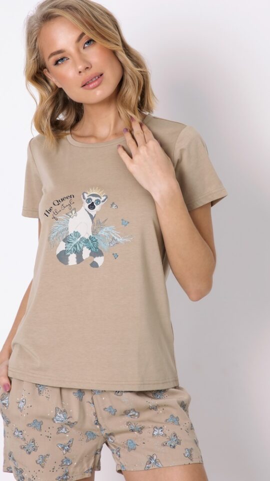 sku: BETINA | Brand: Aruelle  | Size: XSmall Small Medium Large XLarge  | Colors: Бежевый  | Бренды Aruelle | Домашняя одежда Пижамы | Title: Пижама с шортами BETINA