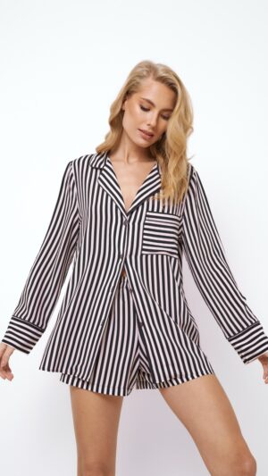 sku: BRITTANY | Brand: Aruelle  | Size: XSmall Small Medium Large XLarge XXLarge  | Colors: Черный/Розовый  | Бренды Aruelle | Домашняя одежда Пижамы | Title: Пижама с шортами BRITTANY