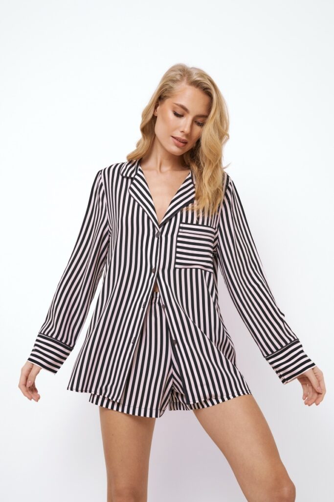 sku: BRITTANY | Brand: Aruelle  | Size: XSmall Small Medium Large XLarge XXLarge  | Colors: Черный/Розовый  | Бренды Aruelle | Домашняя одежда Пижамы | Title: Пижама с шортами BRITTANY