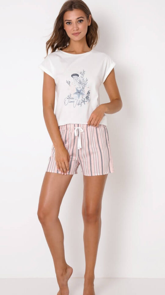 sku: SCARLETTE | Brand: Aruelle  | Size: XSmall Small Medium Large XLarge  | Colors: Светло-Розовый  | Бренды Aruelle | Домашняя одежда Пижамы | Title: Пижама с шортами SCARLETTE