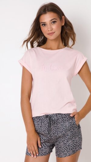 sku: TESSA | Brand: Aruelle  | Size: XSmall Small Medium Large XLarge  | Colors: Розовый-серый  | Бренды Aruelle | Домашняя одежда Пижамы | Title: Пижама с шортами TESSA