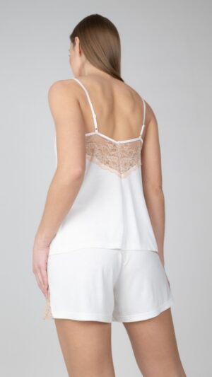 sku: С4392 | Brand: Rose&Petal  | Size: XSmall Small Medium Large  | Colors: Молочный  | Бренды Rose&Petal | Домашняя одежда Пижамы | Title: Пижама с шортами ECRU