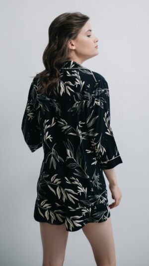 sku: GABRIELLE | Brand: Aruelle  | Size: XSmall Small Medium Large XLarge XXLarge  | Colors: Черный/экрю  | Бренды Aruelle | Домашняя одежда Пижамы | Title: Пижама с шортами GABRIELLE