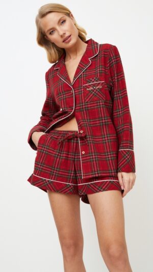 sku: HOLLY | Brand: Aruelle  | Size: XSmall Small Medium Large XLarge XXLarge  | Colors: Бургундское вино  | Бренды Aruelle | Домашняя одежда Пижамы | Title: Пижама с шортами HOLLY