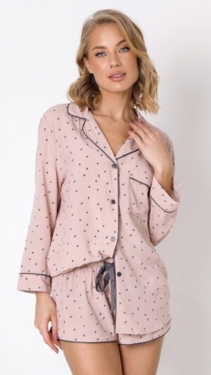 sku: JULIET | Brand: Aruelle  | Size: XSmall Small Medium Large XLarge  | Colors: Светлый розовый/Графит  | Бренды Aruelle | Домашняя одежда Пижамы | Title: Пижама с шортами JULIET