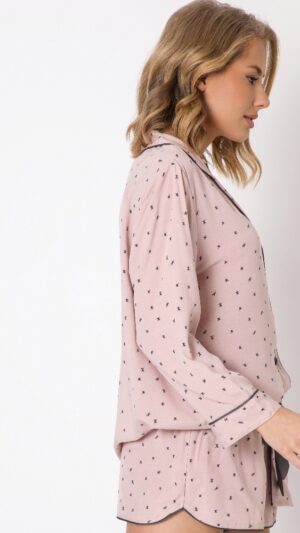 sku: JULIET | Brand: Aruelle  | Size: XSmall Small Medium Large XLarge  | Colors: Светлый розовый/Графит  | Бренды Aruelle | Домашняя одежда Пижамы | Title: Пижама с шортами JULIET