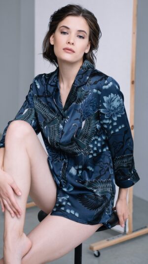sku: LEONIE | Brand: Aruelle  | Size: XSmall Small Medium Large XLarge  | Colors: Морская волна  | Бренды Aruelle | Домашняя одежда Пижамы | Title: Пижама с шортами LEONIE