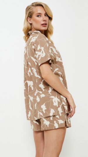 sku: MALIKA | Brand: Aruelle  | Size: XSmall Small Medium Large XLarge XXLarge  | Colors: Латте  | Бренды Aruelle | Домашняя одежда Пижамы | Title: Пижама с шортами MALIKA