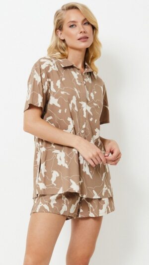 sku: MALIKA | Brand: Aruelle  | Size: XSmall Small Medium Large XLarge XXLarge  | Colors: Латте  | Бренды Aruelle | Домашняя одежда Пижамы | Title: Пижама с шортами MALIKA