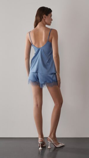 sku: 60565 | Brand: Laete  | Size: XSmall Small Medium Large XLarge XXLarge  | Colors: Голубые цветы Небесно-голубой  | Бренды Laete | Домашняя одежда Пижамы | Title: Пижама с шортами