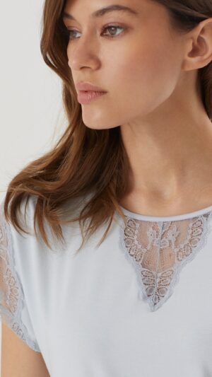 sku: 52058 | Brand: Laete  | Size: XSmall Small Medium Large XLarge XXLarge  | Colors: Голубой  | Бренды Laete | Домашняя одежда Пижамы | Title: Пижама с шортами