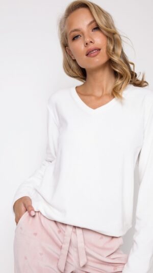 sku: AMANDA SET SOFT | Brand: Aruelle  | Size: XSmall Small Medium Large XLarge  | Colors: Светло-розовый/Белый  | Бренды Aruelle | Домашняя одежда Пижамы | Title: Пижама с брюками AMANDA