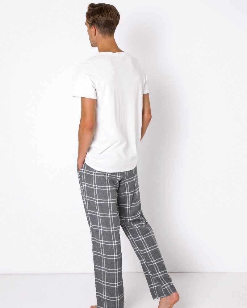 sku: TYLER | Brand: Aruelle  | Size: Small Medium Large XLarge XXLarge  | Colors: Белый/Серый  | Бренды Aruelle | Мужская домашняя одежда Пижамы | Title: Пижама TYLER