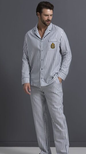 sku: 55357+55358 | Brand: Laete  | Size: Small Medium Large XLarge XXLarge 3XL 4XL  | Colors: Сине-белый  | Бренды Laete | Мужская домашняя одежда Пижамы | Title: Пижама