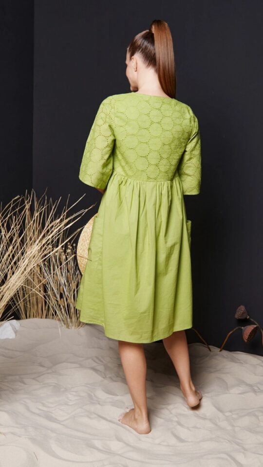 sku: couture 38 | Brand: Fattore  | Size: Small Medium Large  | Colors: Салатовый  | Бренды Fattore | Пляжная одежда | Title: Платье FATTORE