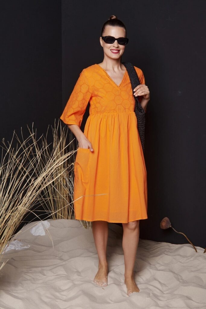 sku: couture 38 | Brand: Fattore  | Size: Small Medium Large  | Colors: Оранжевый  | Бренды Fattore | Пляжная одежда | Title: Платье FATTORE