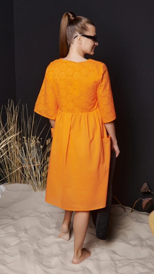 sku: couture 38 | Brand: Fattore  | Size: Small Medium Large  | Colors: Оранжевый  | Бренды Fattore | Пляжная одежда | Title: Платье FATTORE