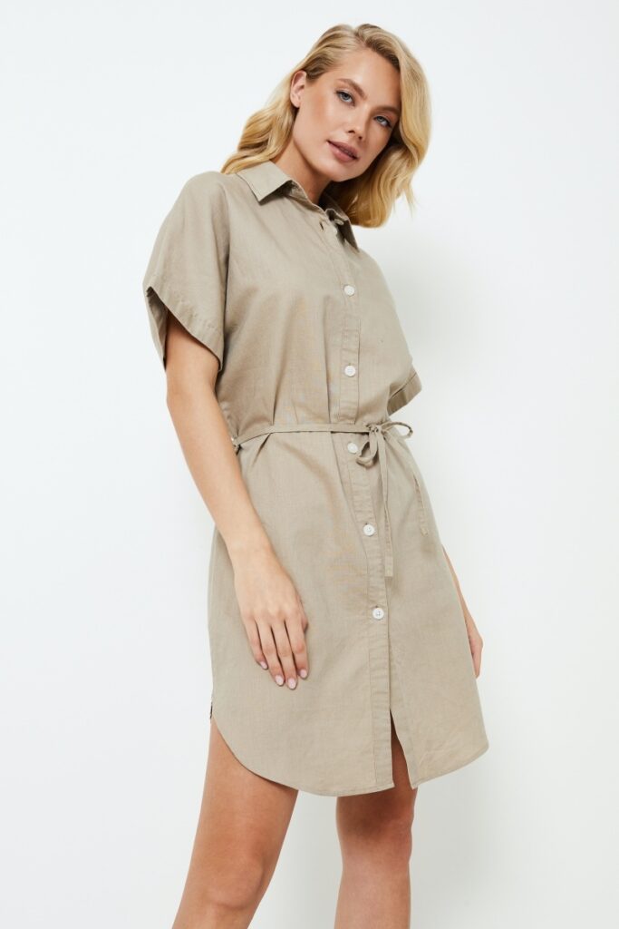 sku: CLEO | Brand: Aruelle  | Size: XSmall Small Medium Large XLarge XXLarge  | Colors: Льняной  | Бренды Aruelle | Домашняя одежда Платья | Title: Платье CLEO